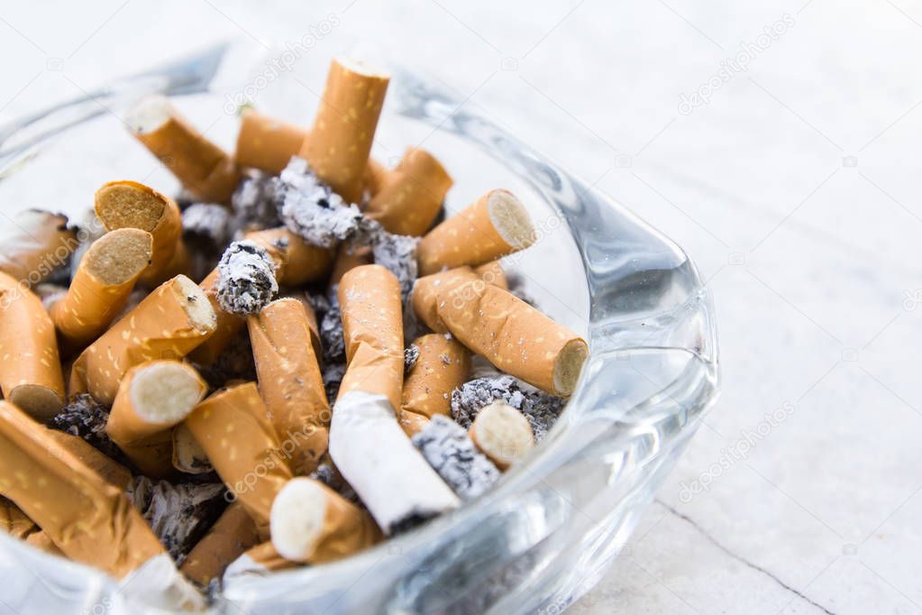 Butts in the ashtray