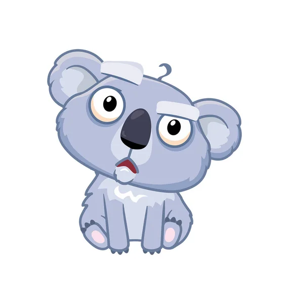 Beyaz üzerinde şaşırtıcı Koala