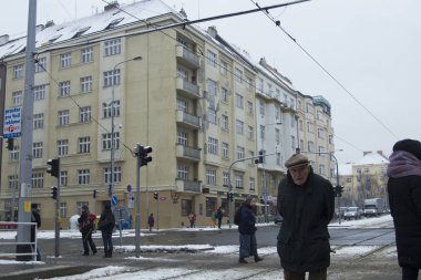 Prague, Çek Cumhuriyeti - şehirde 10 Ocak 2017usual gün