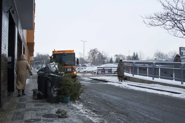 Prague Tsjechië Januari 2017Usual Dag Stad Stockfoto