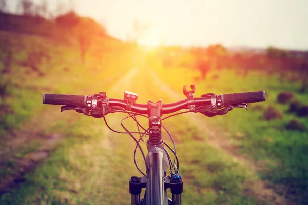 descending fast on bicycle