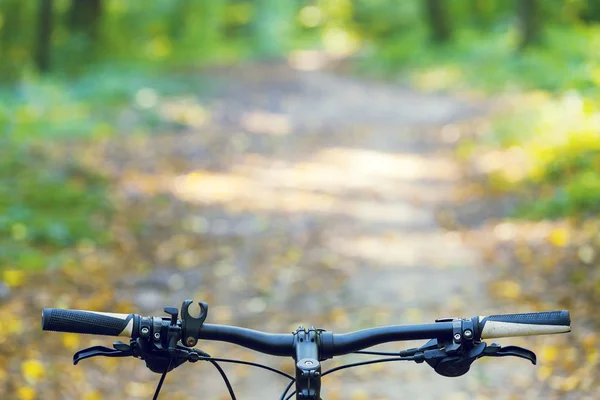 Descendo rápido na bicicleta — Fotografia de Stock