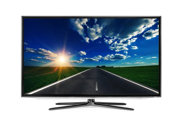 4k monitörü beyazda izole edildi — Stok fotoğraf