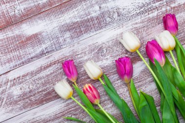 Güzel bir buket lale. 