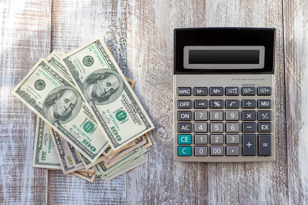 Kalkulator amerykańskich dolarów — Zdjęcie stockowe