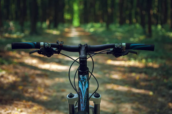 Descendo rápido na bicicleta — Fotografia de Stock