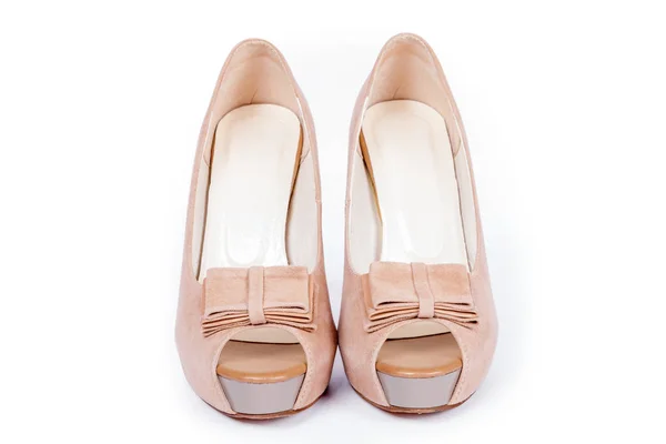 Izole kahverengi Ayakkabı — Stok fotoğraf