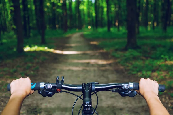 Mountainbike im Wald. — Stockfoto