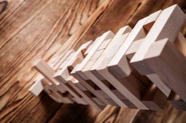 tahta bloklar, oyuncak ahşap arka plan üzerinde