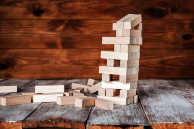 tahta bloklar, oyuncak ahşap arka plan üzerinde