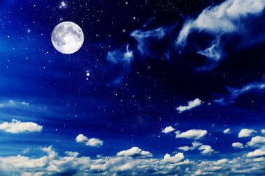 Yıldızlı gece gökyüzü 