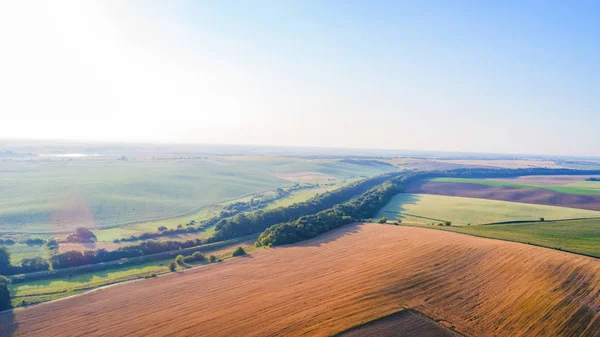 Vista aérea de las tierras de cultivo . — Foto de Stock