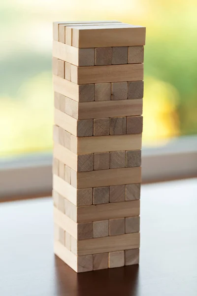 tower from wooden blocks