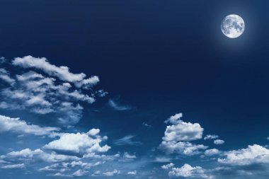 arka plan gece gökyüzünde yıldızlar ve ay ile. Nasa tarafından döşenmiş bu görüntü unsurları