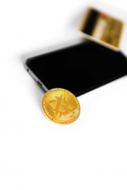 ... akıllı telefondaki doların bitcoin 'e aktarılması. Engelleme zinciri.