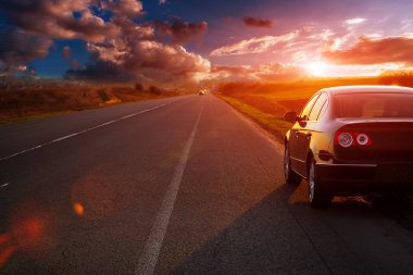bulanık yol ve araba, hız hareketli arka plan
