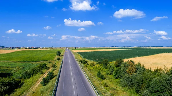 Landscape Road Field View — Stock Photo, Image