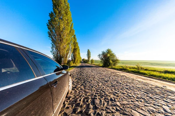 Auto Blick Auf Die Landschaft — Stockfoto