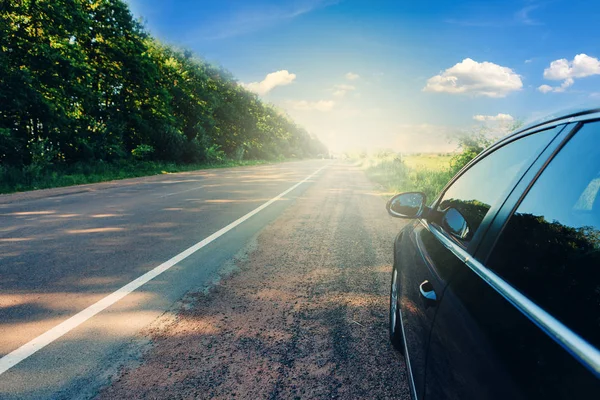 Verschwommene Straße Und Auto Geschwindigkeit Bewegungshintergrund — Stockfoto