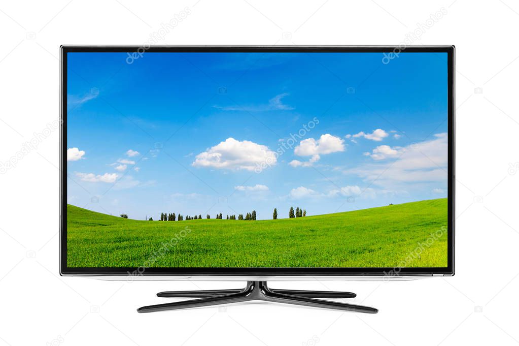 4k monitor isolated on white