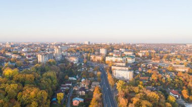 hava manzaralı Vinnitsa Ukrayna Avrupa sonbahar günü