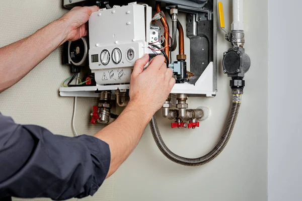 Repair Gas Boiler — Stock Photo, Image