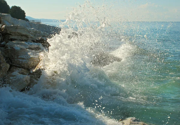 Sea surf on Black sea — Stock Photo, Image