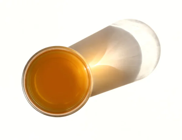 Zobacz z góry na szkło Filiżanka zielonej herbaty — Zdjęcie stockowe