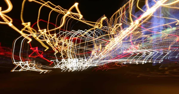 夜の光の抽象化 — ストック写真