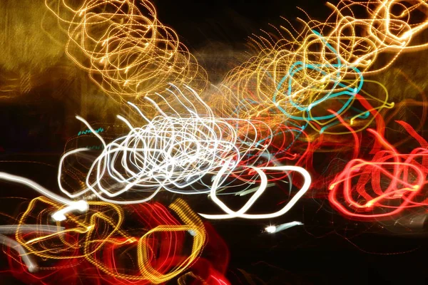 Natt ljus abstraktion — Stockfoto