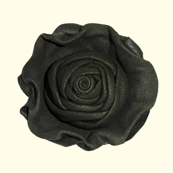 皮革胸针玫瑰的形式 — 图库照片