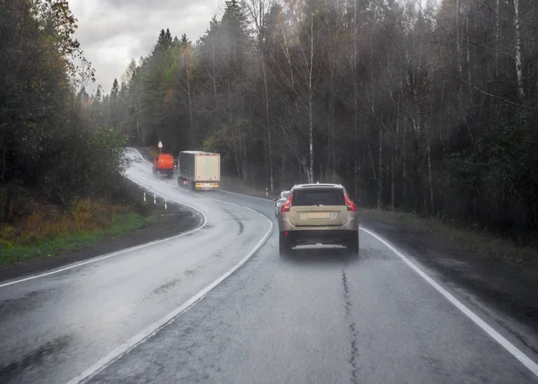 Snelweg in Noord-Europa — Stockfoto