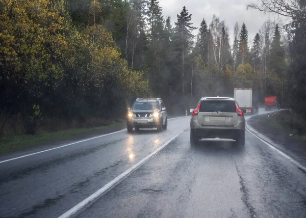 Autobahn in Nordeuropa — Stockfoto