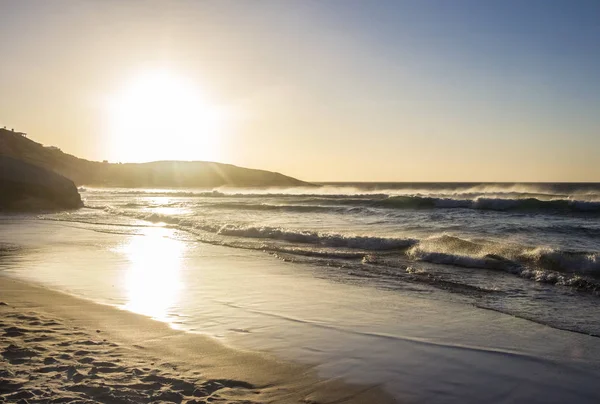 Afrique Sud Cap Plage Sable Fin Baie Lundadno Dans Les — Photo