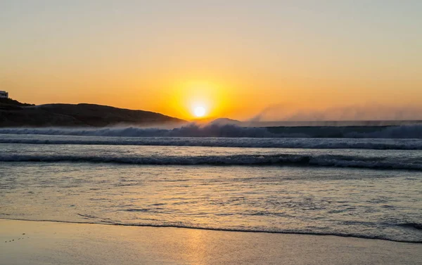 Sudáfrica Ciudad Del Cabo Playa Arena Bahía Lundadno Los Rayos — Foto de Stock