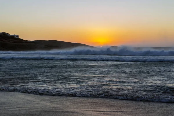 Afrique Sud Cap Plage Sable Fin Baie Lundadno Dans Les — Photo