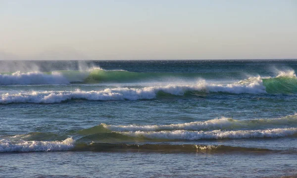 Sudáfrica Ciudad Del Cabo Playa Arena Bahía Lundadno Los Rayos — Foto de Stock