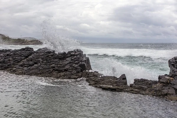 Surfer Puissant Sur Côte Océan Indien Afrique Sud — Photo