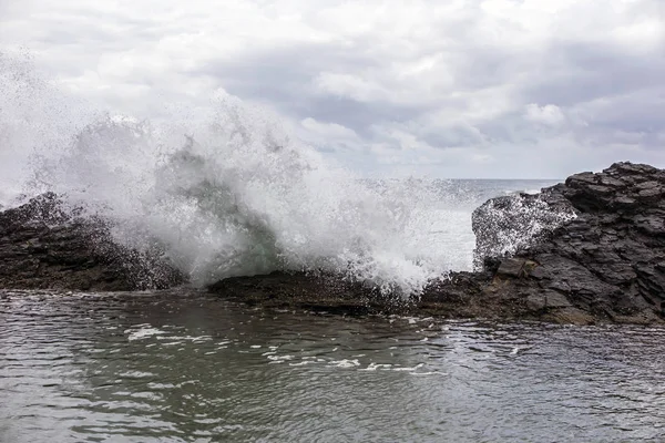 Surfer Puissant Sur Côte Océan Indien Afrique Sud — Photo