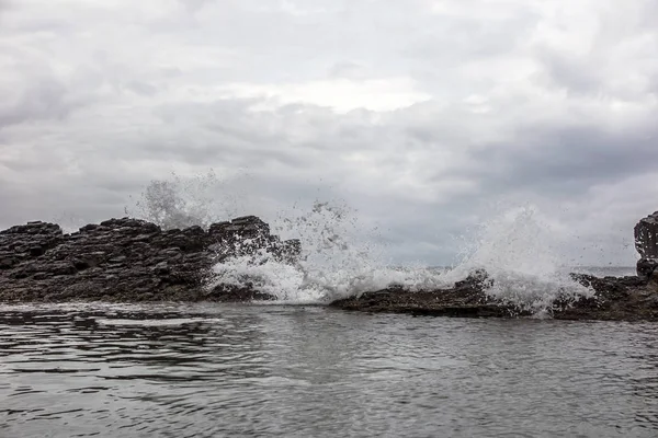 Surfer Puissant Sur Côte Océan Indien Afrique Sud — Photo