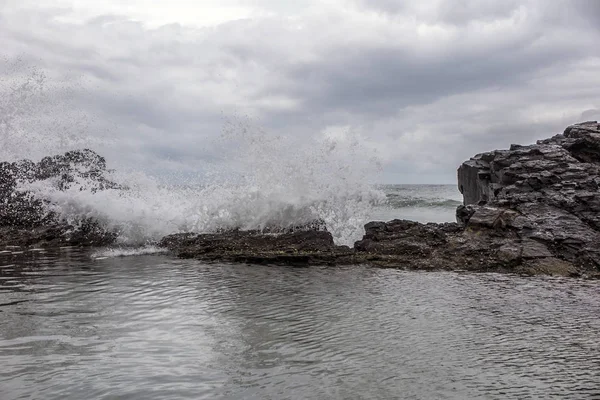 Surfer Puissant Sur Côte Océan Indien Afrique Sud — Photo