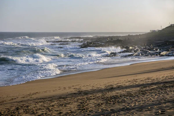 Powerful surf on the coast of the Indian Ocean in South Africa