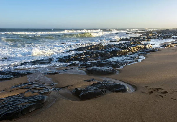 Potężny Surf Wybrzeżu Oceanu Indyjskiego Republice Południowej Afryki — Zdjęcie stockowe