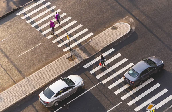 Pedestrian Crossing View — Stock Photo, Image