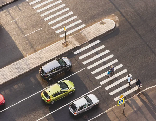 Pedestrian Crossing View — Stock Photo, Image