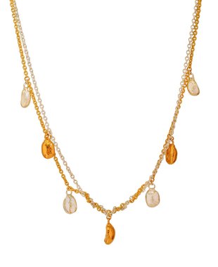 Kolye - elektro-kaplama ile doğal elementlerden yapılmış bir kolye.