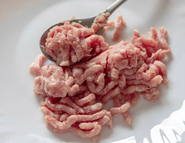 Carne Picada Porco Carne Bovino — Fotografia de Stock
