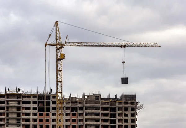 Bouw Van Hoogbouw Appartement Gebouw — Stockfoto