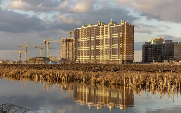 Nuovi Edifici Alla Periferia San Pietroburgo — Foto Stock