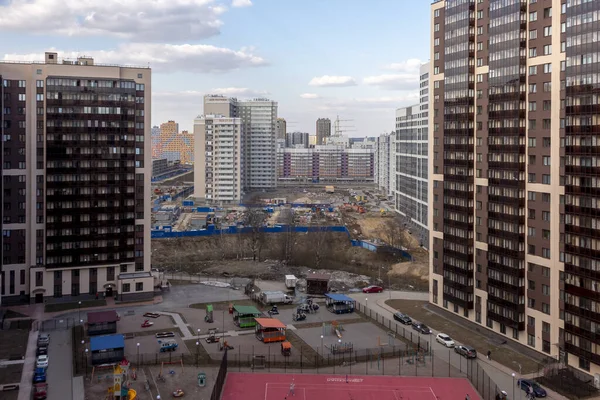 Neubauten Stadtrand Von Petersburg Baustelle — Stockfoto